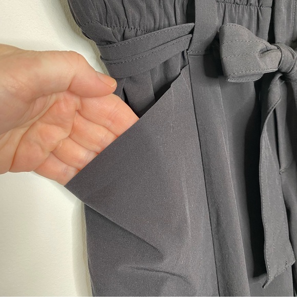 Athleta Black Paper Bag Waist Pant - Picture 2 of 9